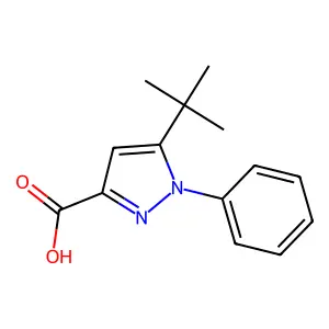 5-tert-Butyl-1-phenyl-1H-pyrazole-3-carboxylic acid structure
