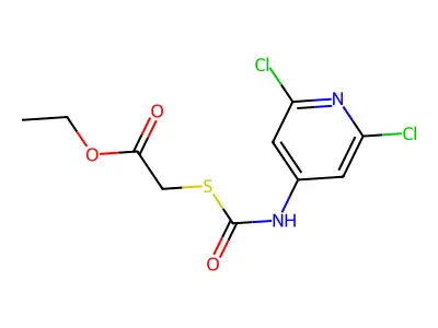 Ethyl 2-[(2,6-dichloropyridin-4-yl)carbamoylsulfanyl]acetate structure