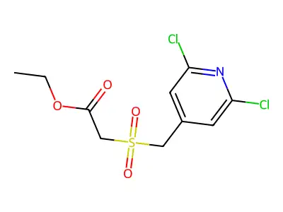 Ethyl {[(2,6-dichloropyridin-4-yl)methyl]sulfonyl}acetate structure