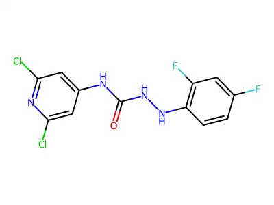 1-(2,6-Dichloropyridin-4-yl)-3-(2,4-difluoroanilino)urea structure