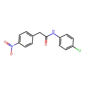 N-(4-chlorophenyl)-2-(4-nitrophenyl)acetamide structure