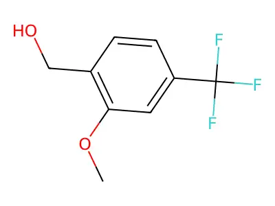 2-Methoxy-4-(trifluoromethyl)benzyl alcohol structure