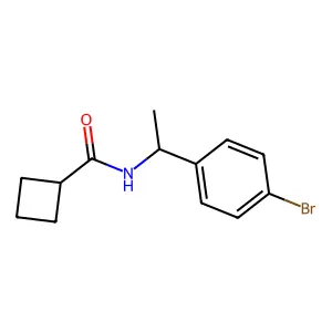 N-[(1R)-1-(4-bromophenyl)ethyl]cyclobutanecarboxamide structure