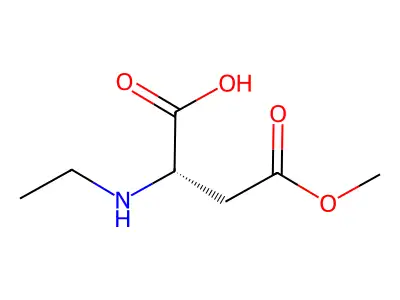 Aspartic acid, N-ethyl-, 4-methyl ester, DL- structure