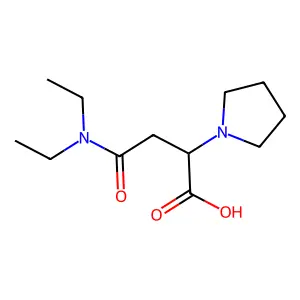 Succinamic acid, N,N-diethyl-2-(1-pyrrolidinyl)-, DL- structure