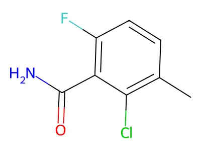 2-Chloro-6-fluoro-3-methylbenzamide structure