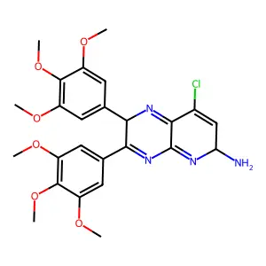 8-Chloro-2,3-bis(3,4,5-trimethoxyphenyl)-2,6-dihydropyrido[2,3-b]pyrazin-6-amine structure