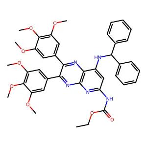 4-Pyrimidinamine, 2-(butylthio)-6-(2-naphthalenylthio)- structure