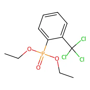 Phosphonic acid (alpha,alpha,alpha-trichlorotolyl)-, diethyl ester structure