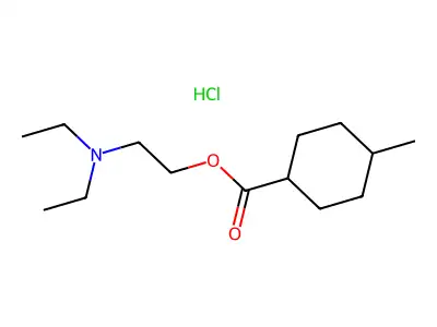 trans-(2-Diethylaminoethyl) 4-methylcyclohexanecarboxylate hydrochloride structure