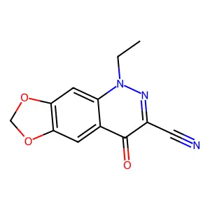 1-Ethyl-1,4-dihydro-4-oxo[1,3]dioxolo[4,5-g]cinnoline-3-carbonitrile structure