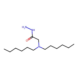 Glycine, N,N-dihexyl-, hydrazide structure