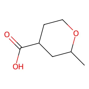 rac-(2R,4S)-2-methyloxane-4-carboxylic acid structure