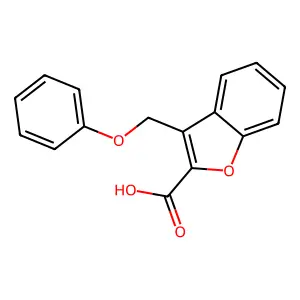3-(Phenoxymethyl)-2-benzofurancarboxylic acid structure