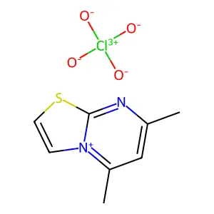 Thiazolo(3,2-a)pyrimidin-4-ium, 5,7-dimethyl-, perchlorate structure
