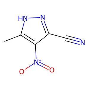 5-methyl-4-nitro-1H-pyrazole-3-carbonitrile structure