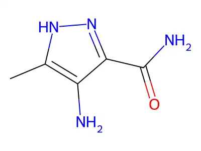 4-amino-5-methyl-1H-pyrazole-3-carboxamide structure