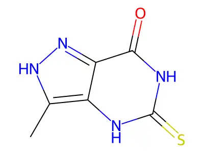 3-Methyl-5-sulfanylidene-2,4-dihydropyrazolo[4,3-d]pyrimidin-7-one structure