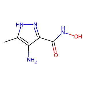 4-amino-N-hydroxy-5-methyl-1H-pyrazole-3-carboxamide structure