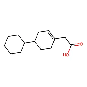 1-Cyclohexene-1-acetic acid, 4-cyclohexyl- structure