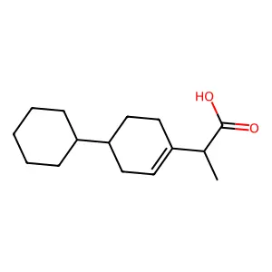 1-Cyclohexene-1-acetic acid, 4-cyclohexyl-alpha-methyl- structure