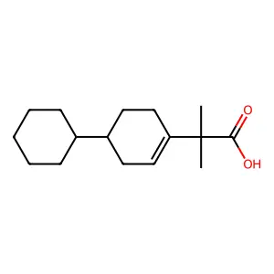 1-Cyclohexe-1-acetic acid, 4-cyclohexyl-alpha,alpha-dimethyl- structure