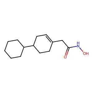 1-Cyclohexene-1-acetohydroxamic acid, 4-cyclohexyl- structure