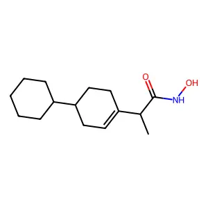 1-Cyclohexene-1-acetohydroxamic acid, 4-cyclohexyl-alpha-methyl- structure