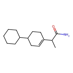 1-Cyclohexene-1-acetamide, 4-cyclohexyl-alpha-methyl- structure