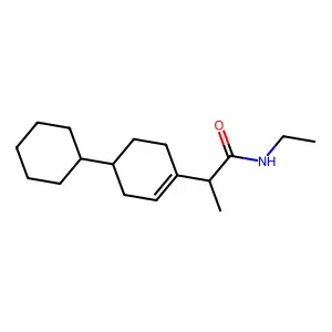 1-Cyclohexene-1-acetamide, 4-cyclohexyl-N-ethyl-alpha-methyl- structure