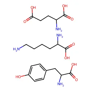 Glutamic acid-lysine-tyrosine terpolymer structure