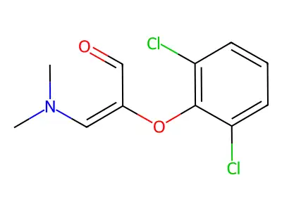 2-(2,6-Dichlorophenoxy)-3-(dimethylamino)acrylaldehyde structure