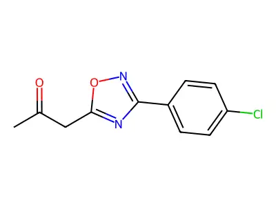1-[3-(4-Chlorophenyl)-1,2,4-oxadiazol-5-yl]propan-2-one structure