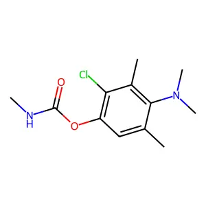 Carbamic acid, methyl-, 2-chloro-4-(dimethylamino)-3,5-xylyl ester structure