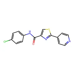 N-(4-chlorophenyl)-2-(4-pyridinyl)-1,3-thiazole-4-carboxamide structure