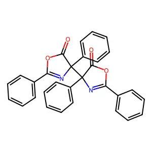 2,2',4,4'-Tetraphenyl[4,4'-bi-1,3-oxazole]-5,5'(4H,4'H)-dione structure