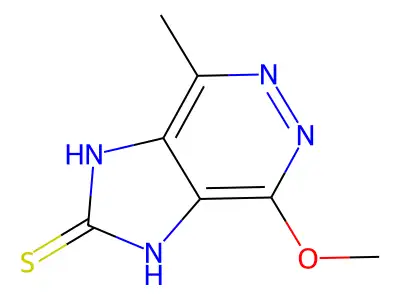 4-Methoxy-7-methyl-1,3-dihydro-2H-imidazo(4,5-d)pyridazine-2-thione structure