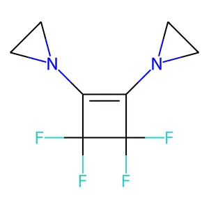 Aziridine, 1,1'-(3,3,4,4-tetrafluoro-1-cyclobutene-1,2-diyl)bis- structure