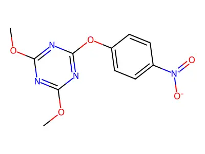 2,4-Dimethoxy-6-(4-nitrophenoxy)-1,3,5-triazine structure