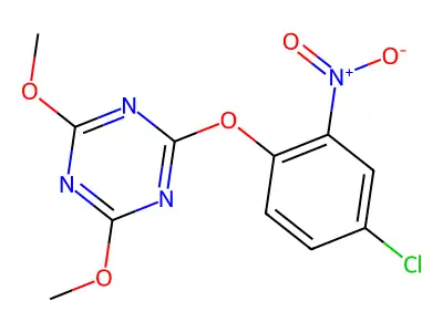 2-(4-Chloro-2-nitrophenoxy)-4,6-dimethoxy-1,3,5-triazine structure