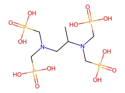 ((1-Methyl-1,2-ethanediyl)bis(nitrilobis(methylene)))tetrakis(phosphonic acid) structure