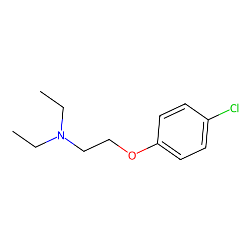 2-(4-chlorophenoxy)-N,N-diethylethanamine structure