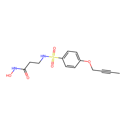 3-[4-(2-Butynyloxy)phenylsulfonylamino]propanehydroximic acid structure