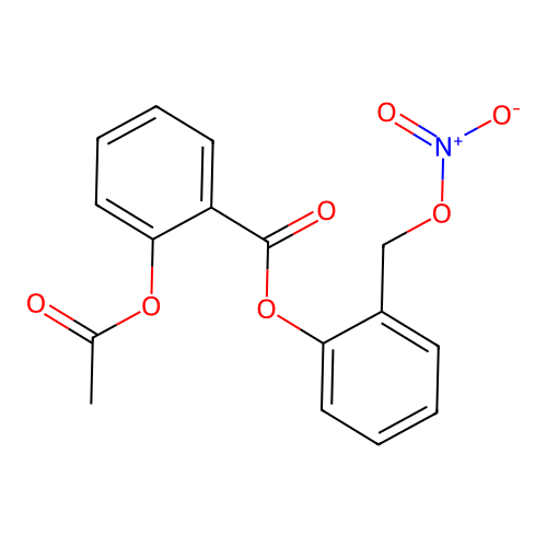 2-Acetyloxybenzoic Acid 3-Nitrooxymethylphenyl Ester structure
