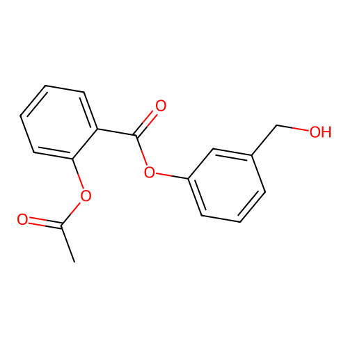 2-(Acetyloxy)benzoic acid 3-(hydroxymethyl)phenyl ester structure