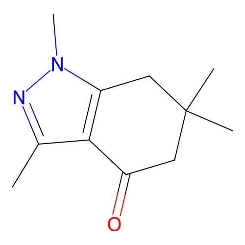1,3,6,6-tetramethyl-6,7-dihydro-1H-indazol-4(5H)-one structure