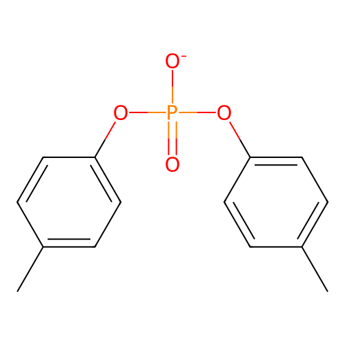 Bis(4-methylphenyl) phosphate structure