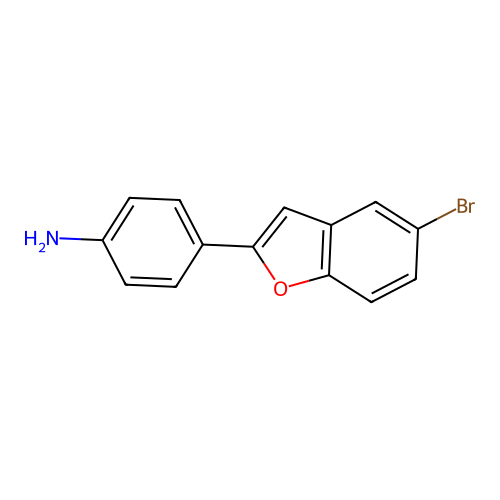 4-(5-Bromo-1-benzofuran-2-yl)aniline structure