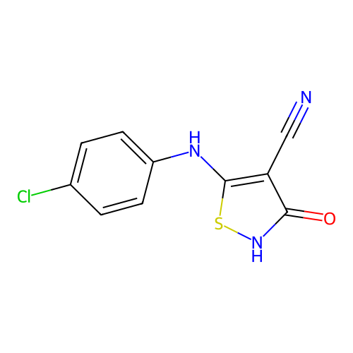 5-(4-Chloroanilino)-3-oxo-4-isothiazolecarbonitrile structure