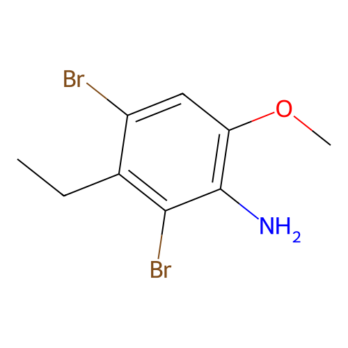 2,4-Dibromo-3-ethyl-6-methoxyaniline structure